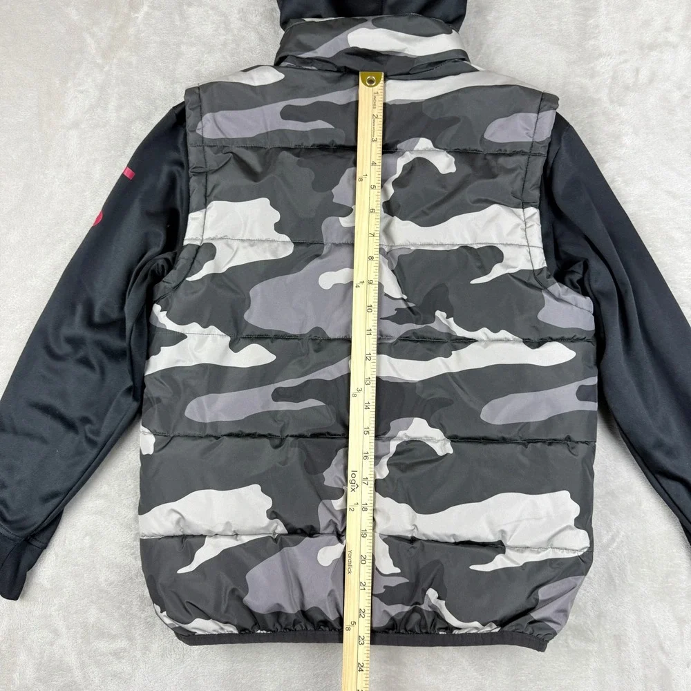 Air Jordan Vest Jacket Youth L 12-13 YR Camouflage Puffer Hoodie Jump Man Zip Up